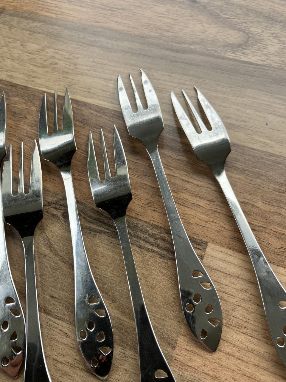 Gebaksvorkjes / vleesvorkjes 6st – ajour model jaren ‘50