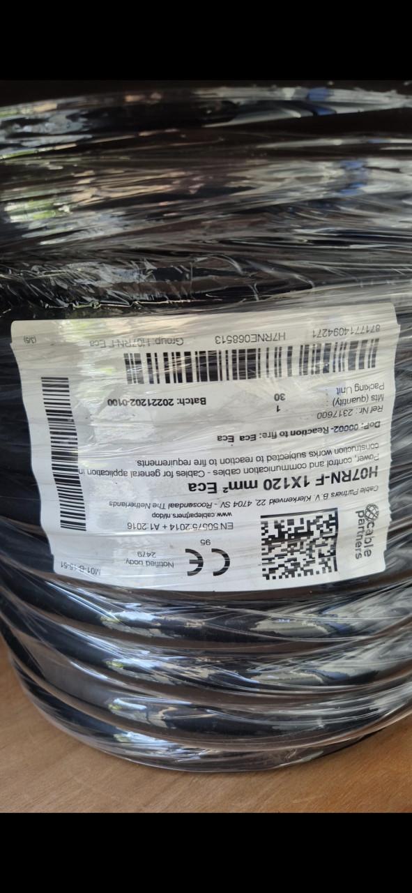 Haspels vultkabel koper 1x120mm2