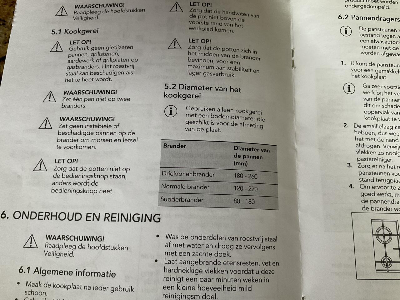 AEG gas kookplaat