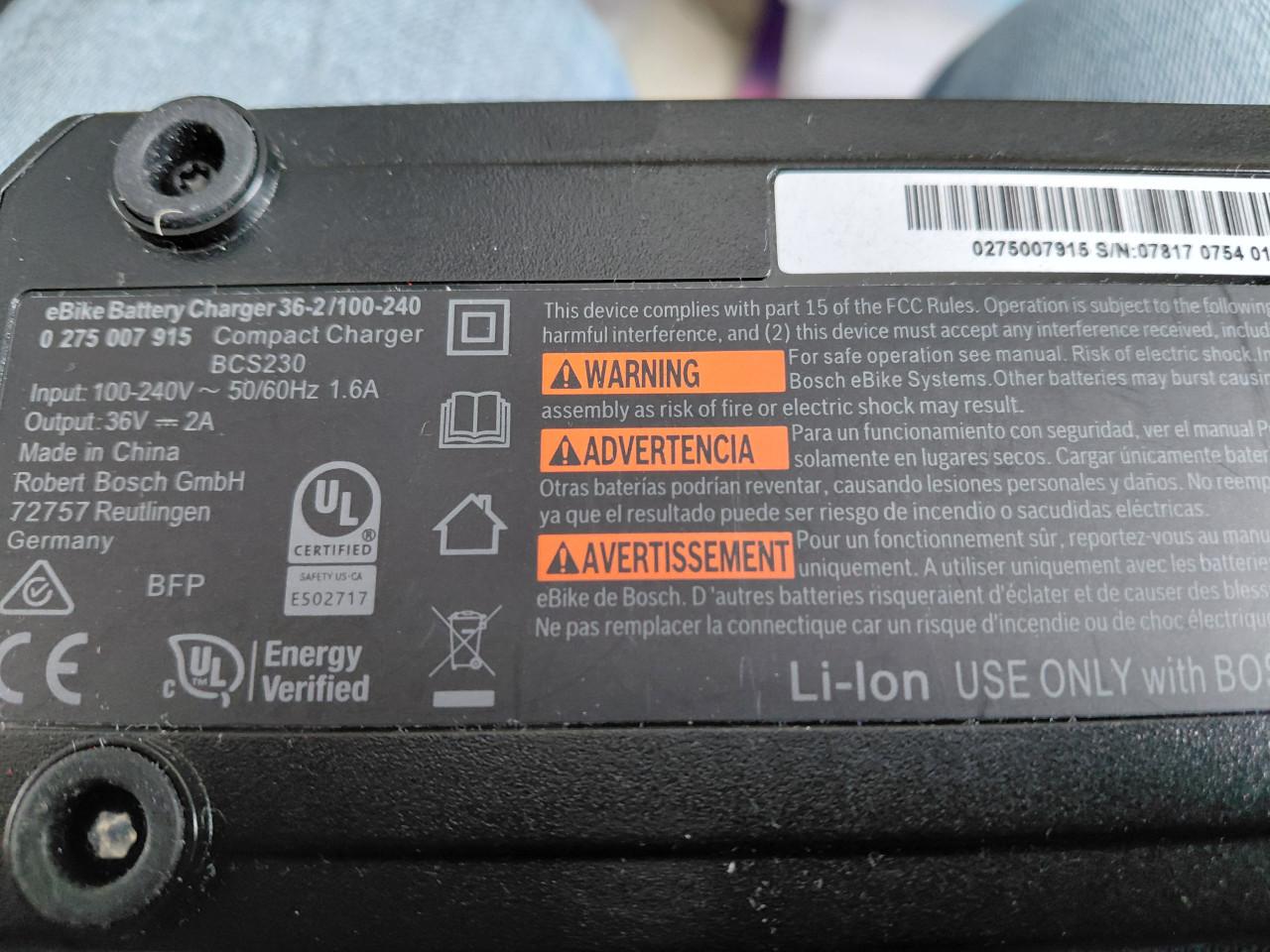 Bosch battery lader en display