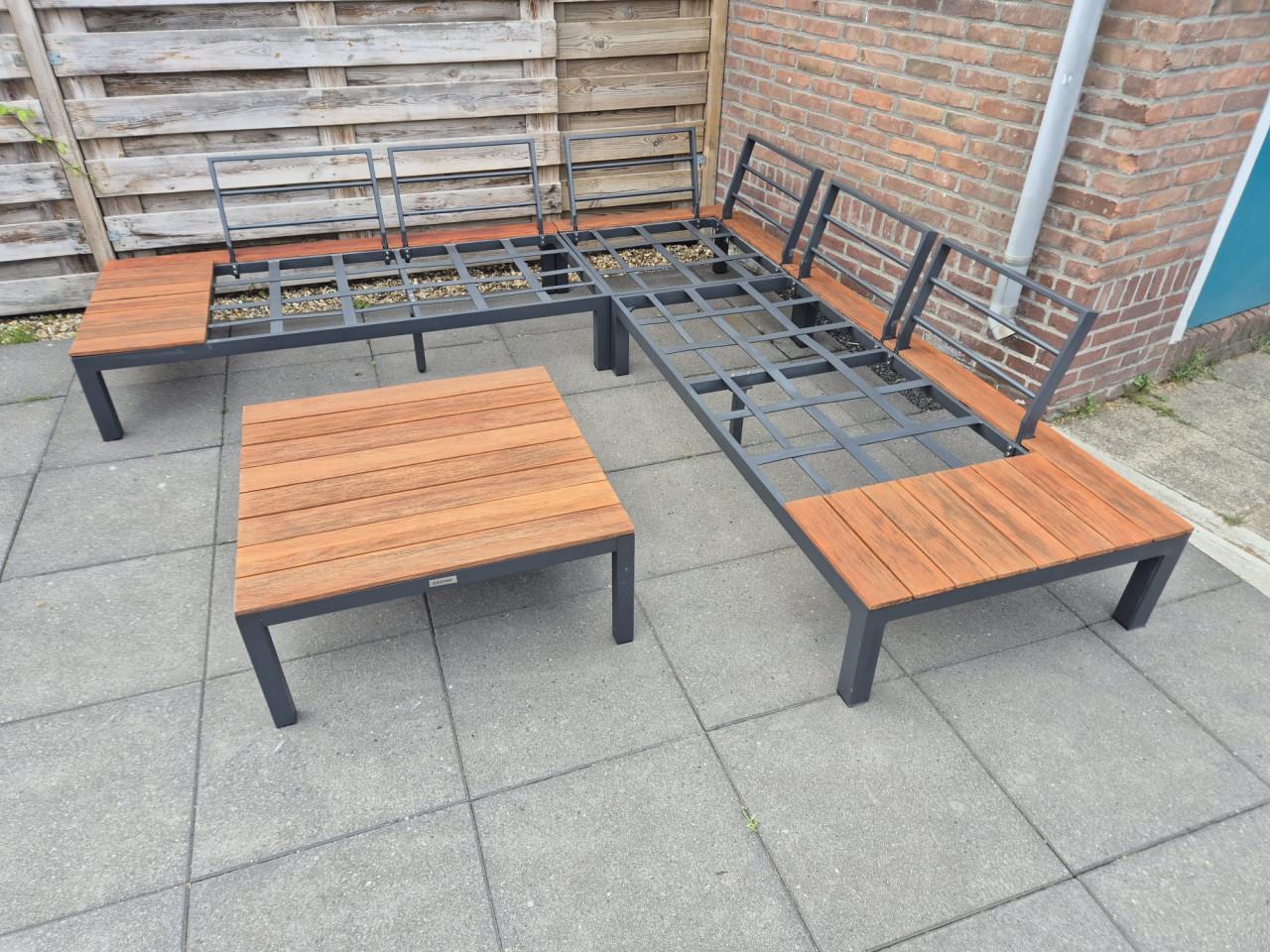 Exotan Aluminium Loungeset 246 x 246 cm (bezorging mogelijk)