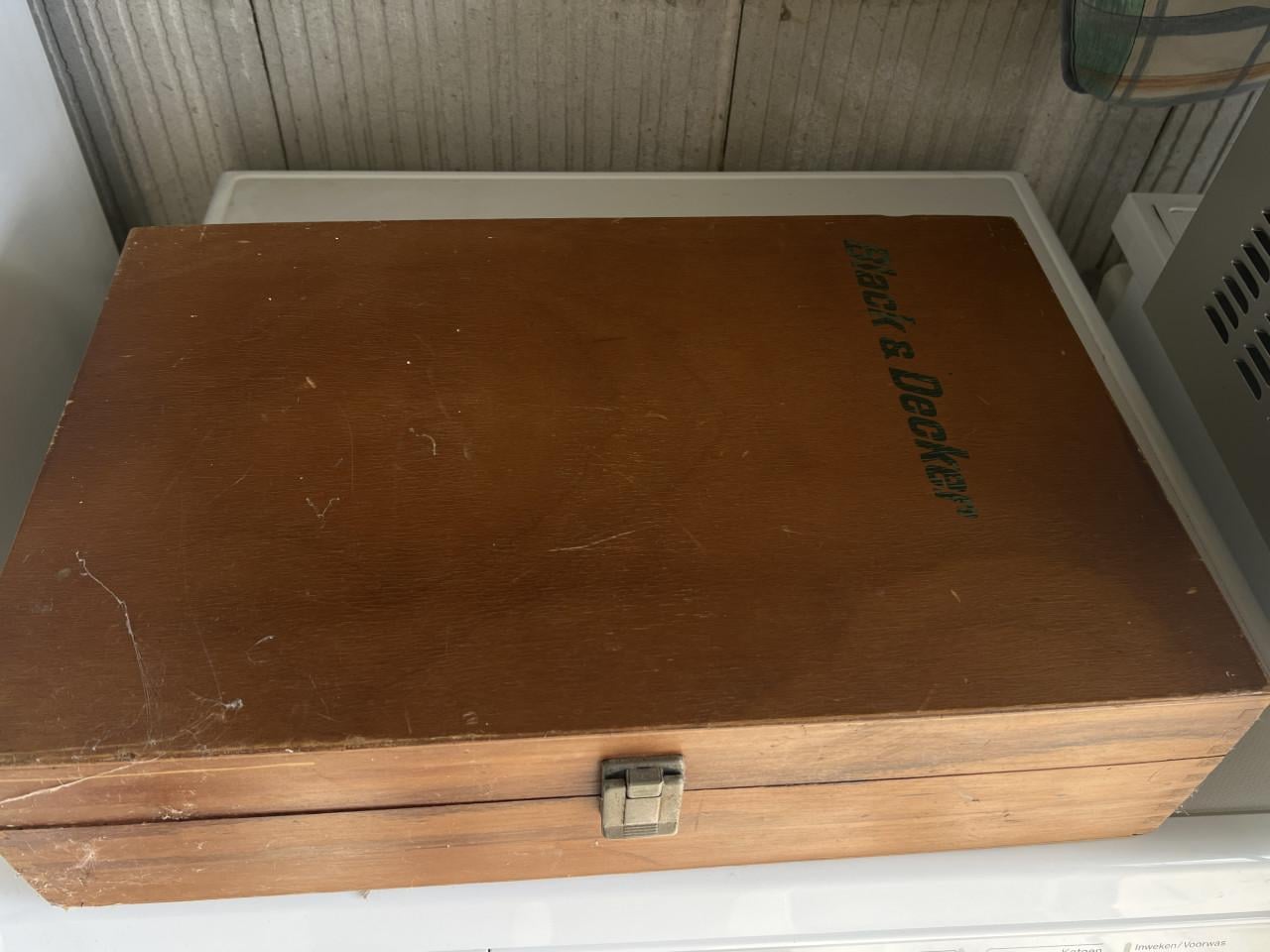 Vintage Black & Decker DN50 boormachine set in houten koffer