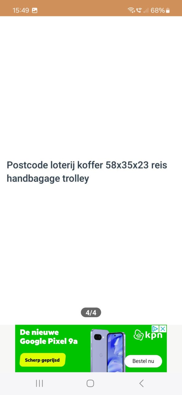 Post loterij koffer nieuw.