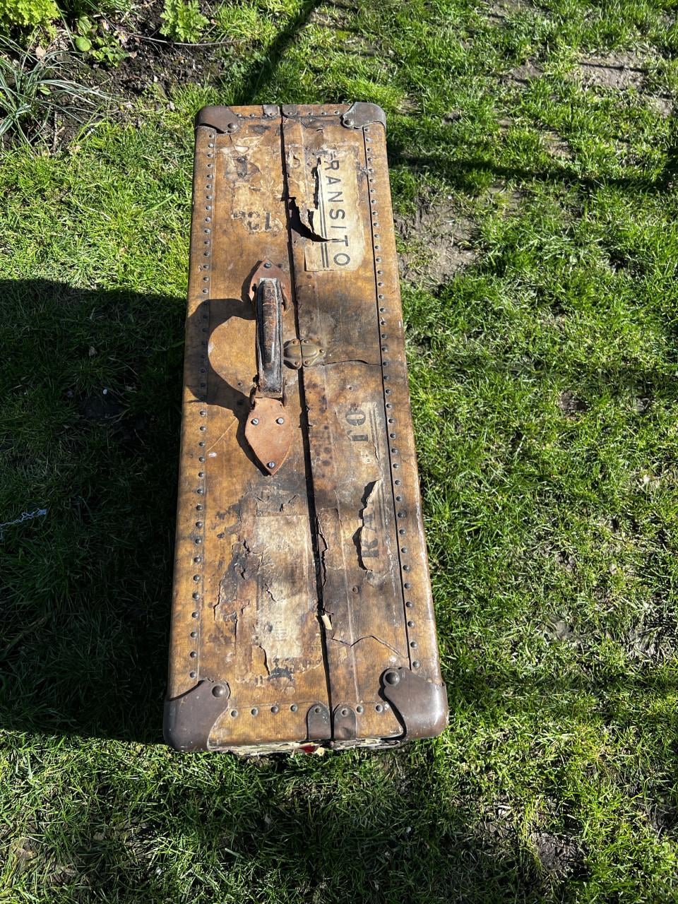 Prachtige oude antieke koffer curiosa