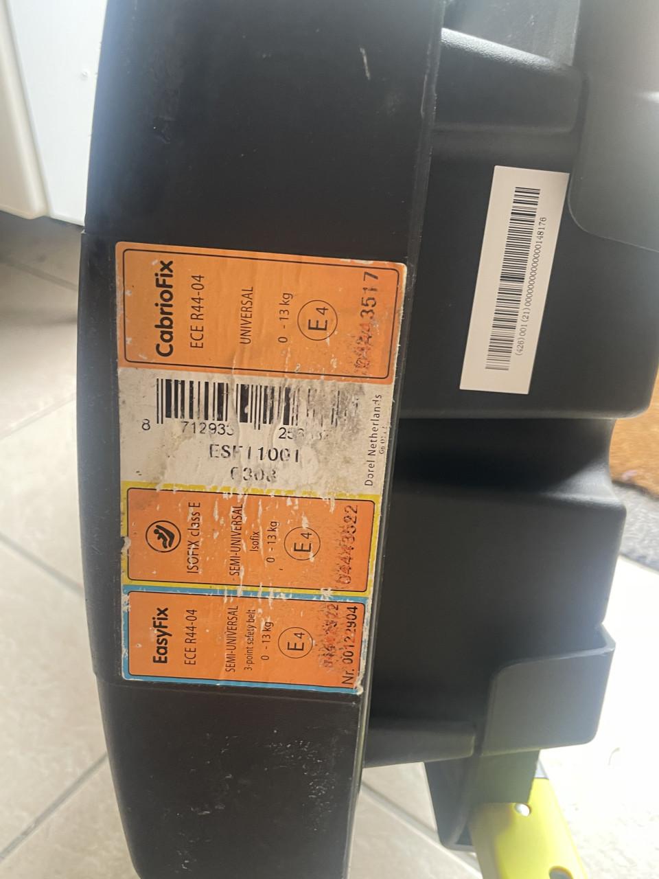 Maxi Cosi base isofix/ easy fix incl. gratis maxi Cosi