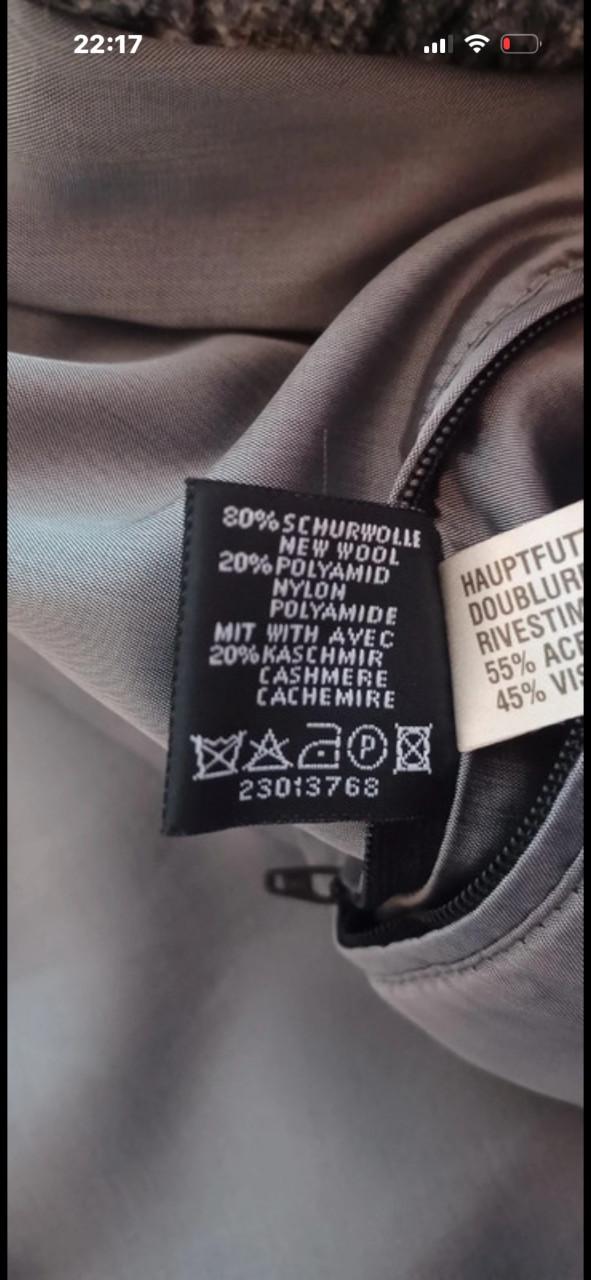 Zwarte winterjas Kohler & Krenzer in wo en cashmere stof