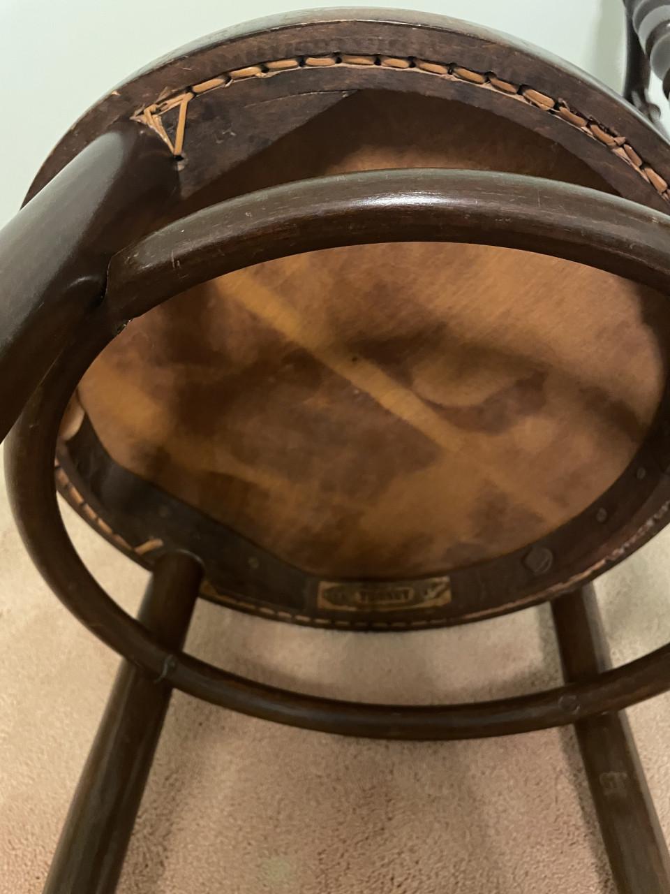 Thonet Weense bistro stoeltjes, vintage, 2 stuks