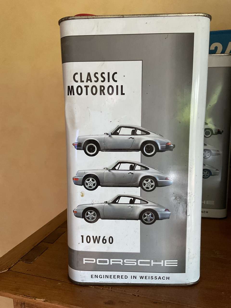 Classic Porsche olieblik 5 ltr.