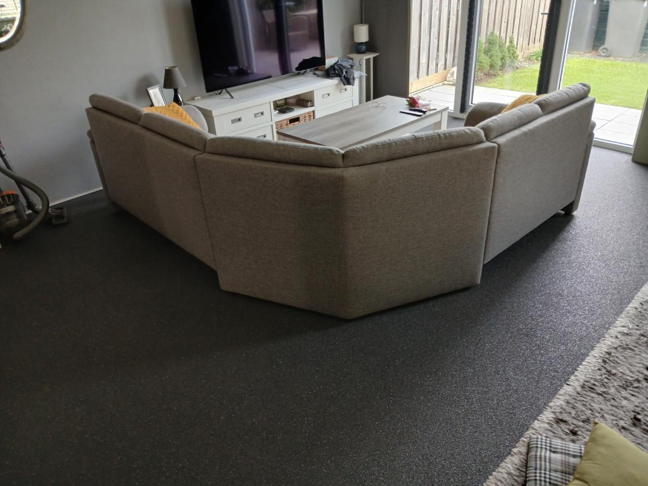 Mooie grijze hoekbank 230x250