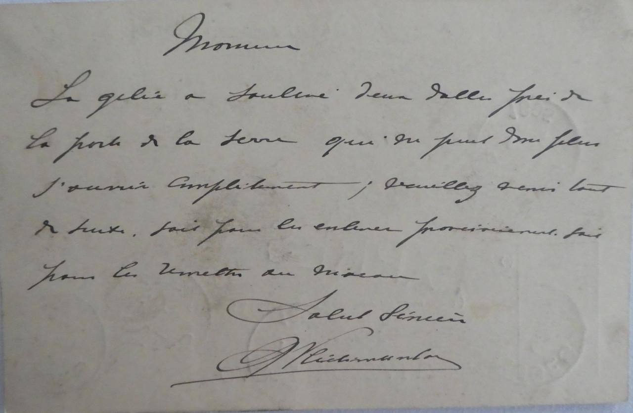 Briefkaart, 1895, EXPRES Brugge – Coolkerke (België)