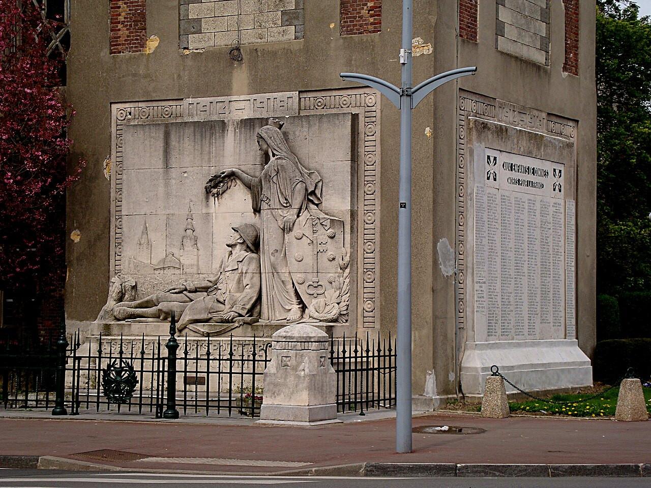 MONUMENTALE BRONZEN HERDENKINGSPLAQUETTE 1906