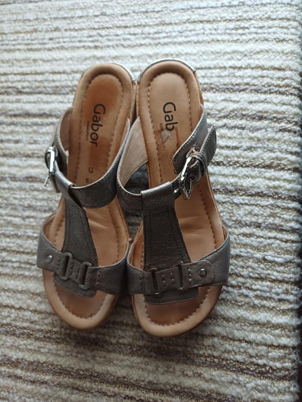 Gabor slippers zilver maat 40 zgan