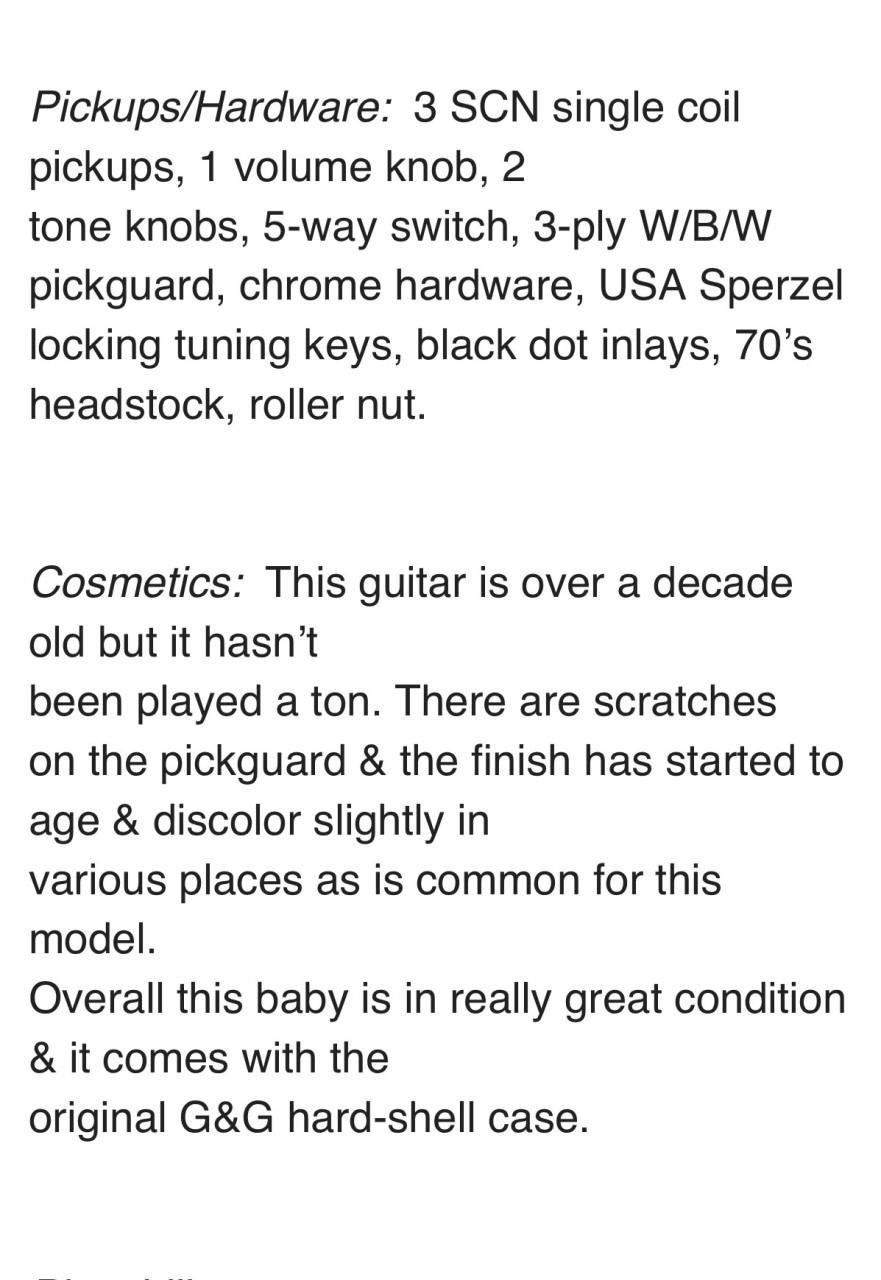 Fender Custom Shop Stratocaster pro closet classic