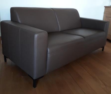 2,5 zits lederen bank