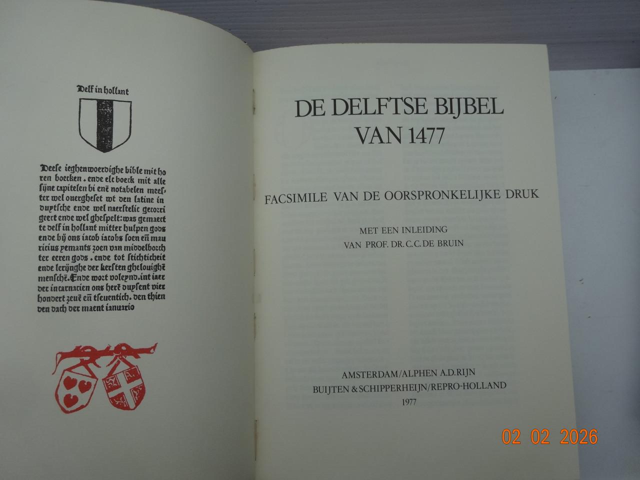 Herdruk van de Delftse Bijbel.