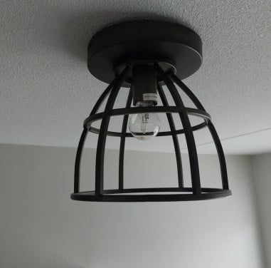 Stoere industriële plafondlamp 2x