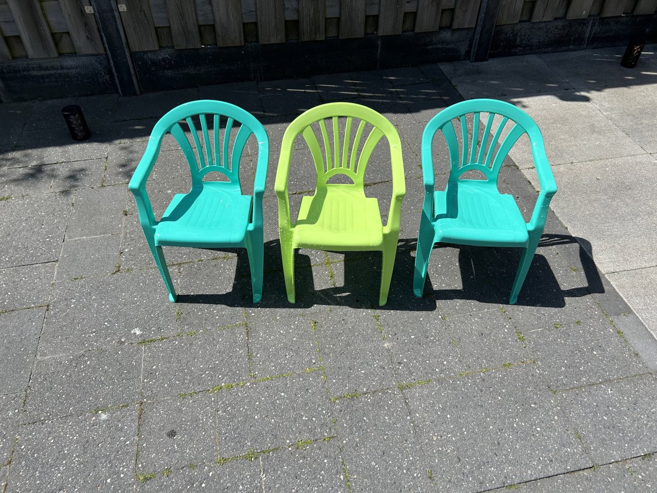 3 kinder tuinstoeltjes