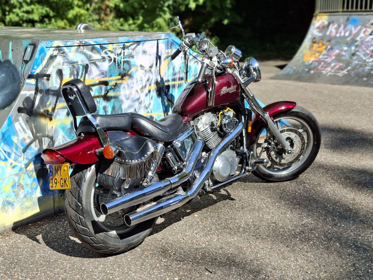 Honda Shadow VT-1100 met 13.000 mil op de teller bj 1987