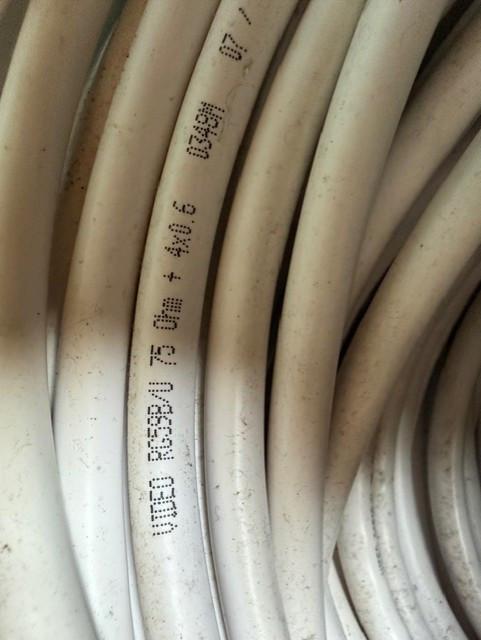 Restant video bewakingskabel coax met voeding