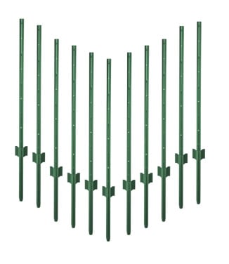 Afrastering palen - kippengaas -  11 stuks