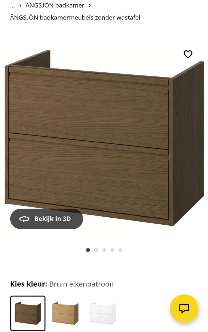 Wastafelkast met lades