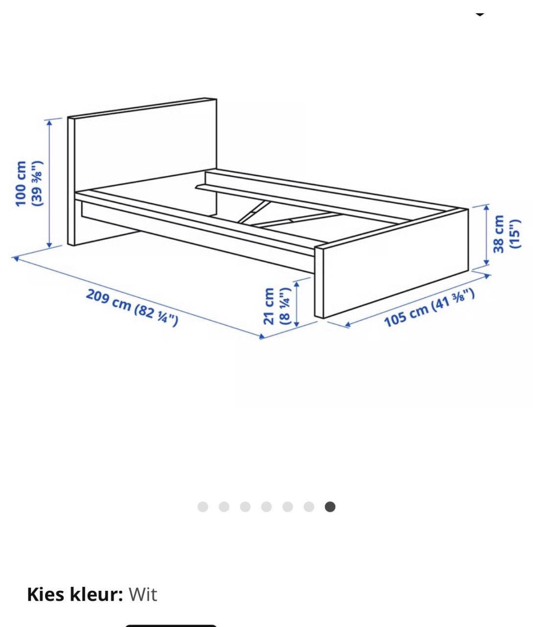 IKEA bed 1 persoon Malm incl lades