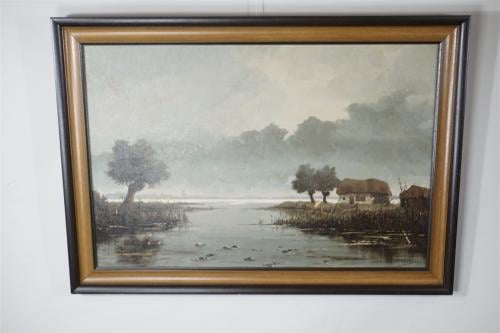 Schilderij abstract landschap