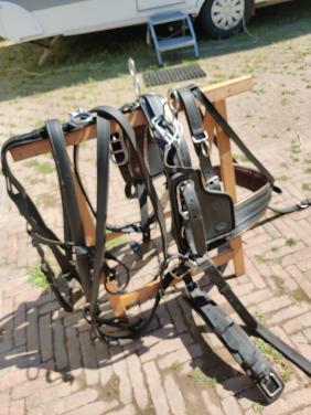 Ideal leathertech enkelspan tuig evt. met tandem aanvullingen maat cob/full