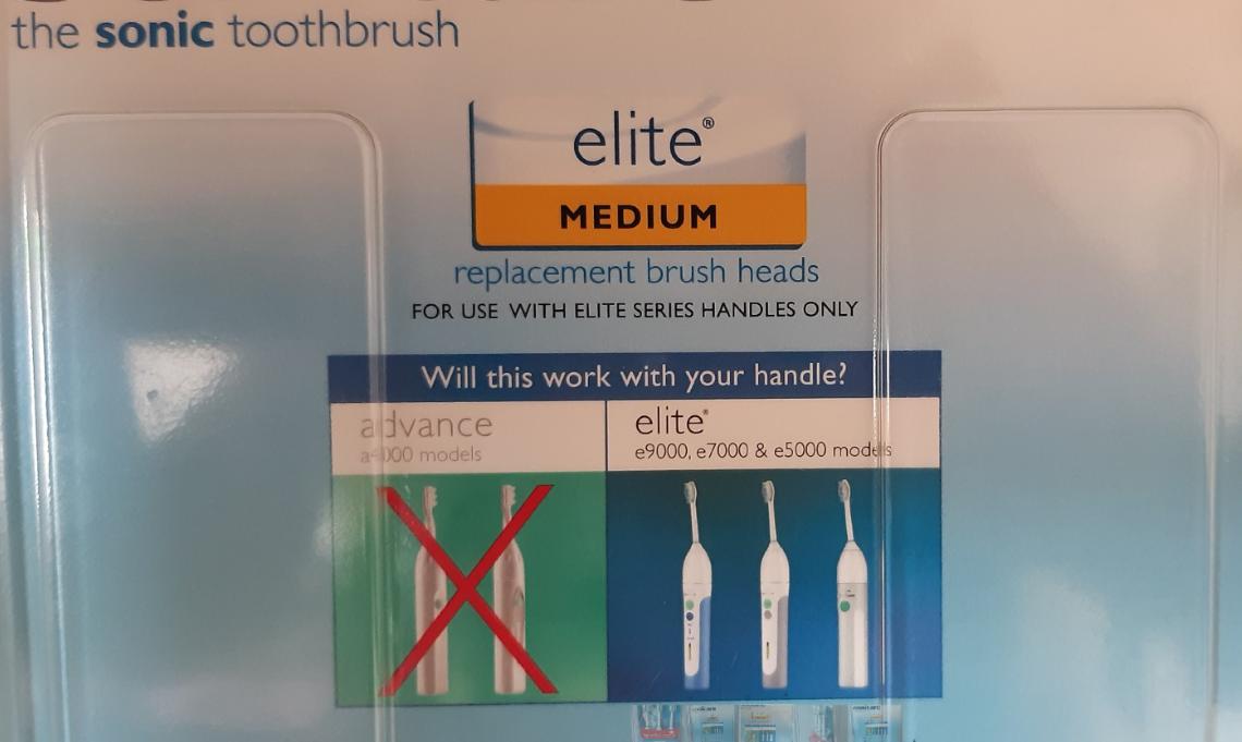 Philips Sonicare opzet tandenborstel Elite standaard en Elite medium