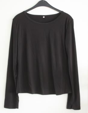 Shirt zwart  met rib stof maat xxl