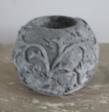 Grijs theelicht beton en barok print