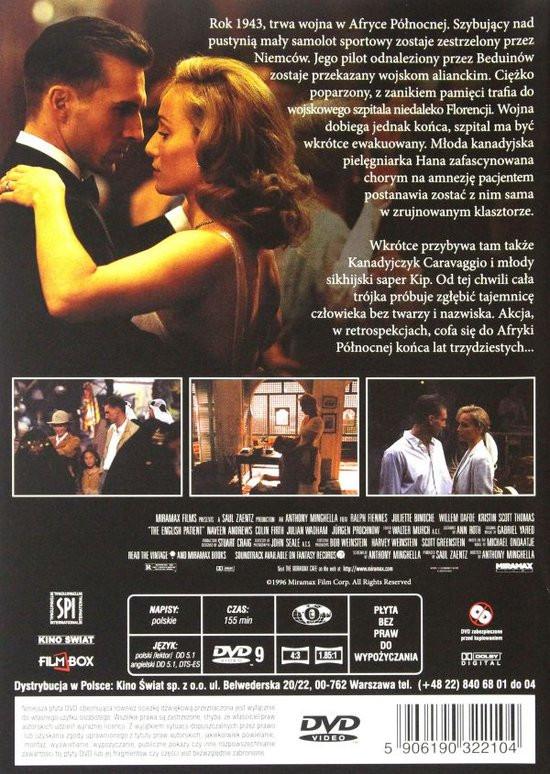 DVD The English patient ( 1 keer bekeken)