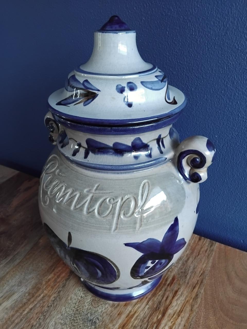 Vintage rumtopf pot / vaas / opbergpot 60's/70's