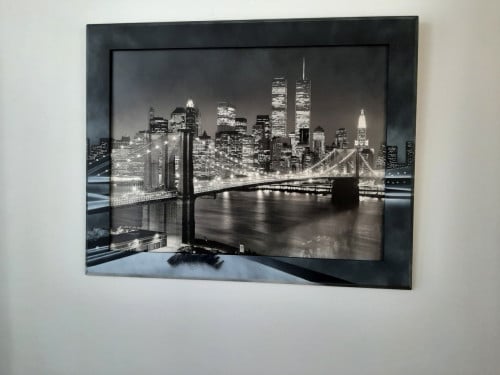 Schilderij zwart wit New York 74cm bij 93 cm