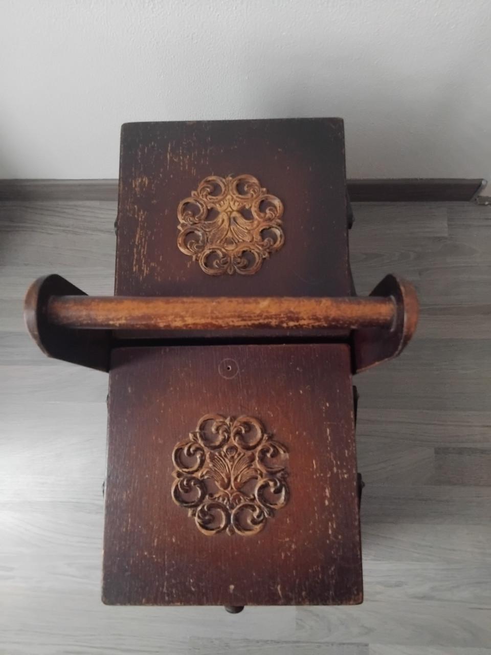 Antieke Harmonica Naaikist Hout