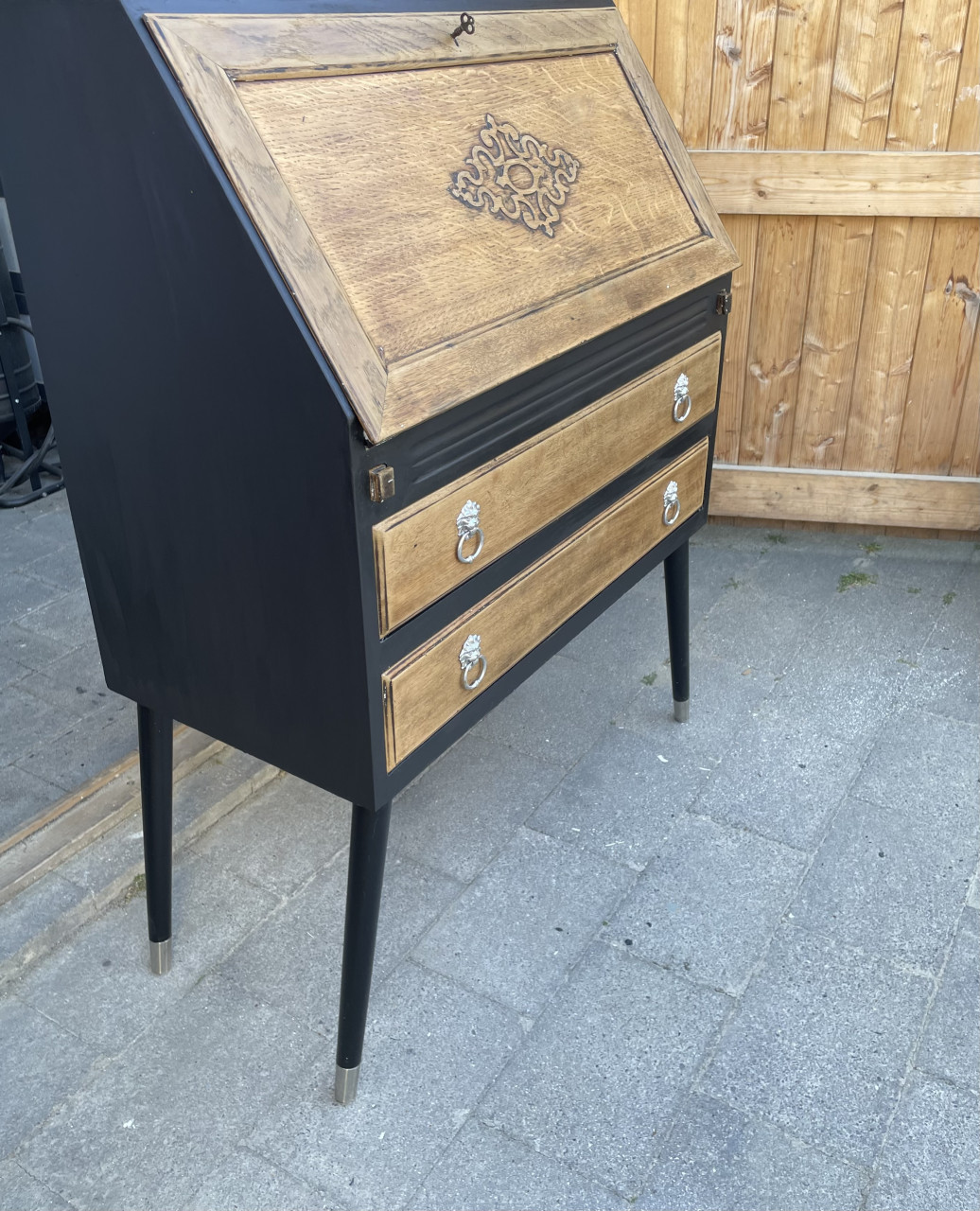 Unieke vintage secretaire
