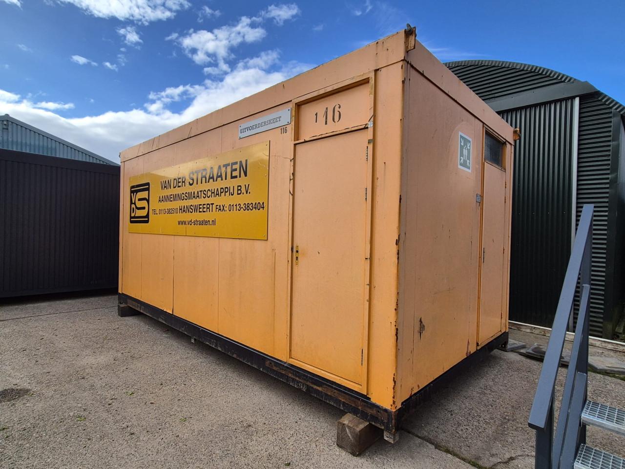 Kantoorunit / bouwkeet / woonunit met keuken en toilet 6x3m