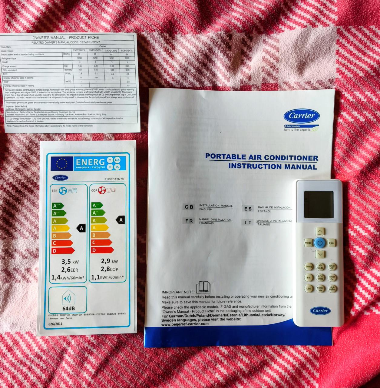 Te koop aangeboden Carrier airco / verwarming / lucht ontvochtiger.