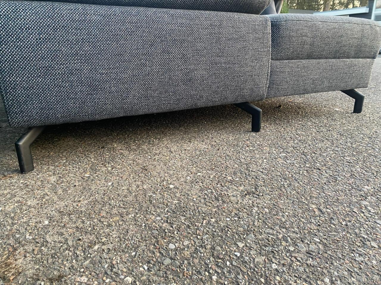 Montel Grijze Hoekbank met uitschuifbare zitvlakken- Gratis levering NL