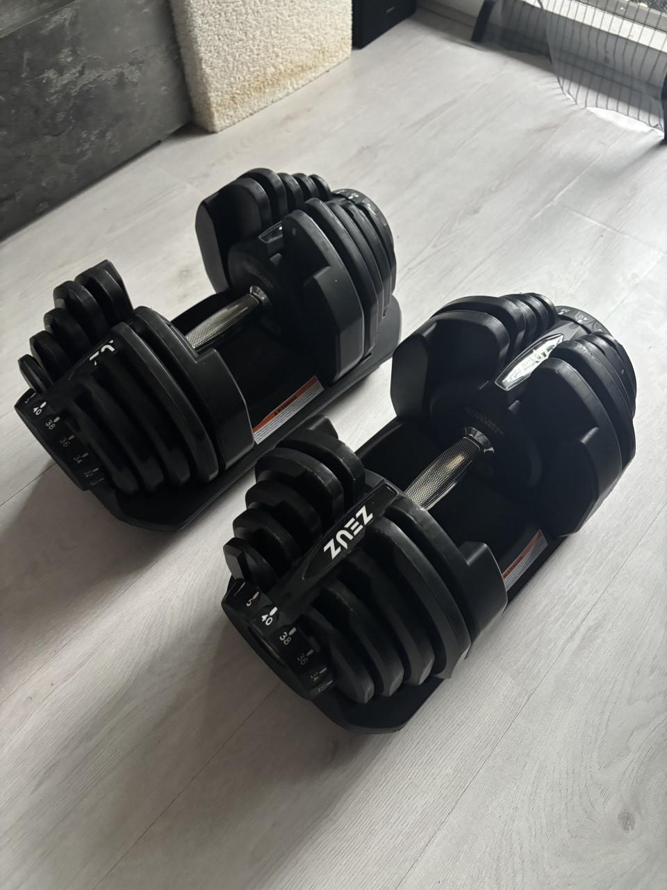 Verstelbare dumbbells 2x 40 kg | Complete set | ZEUZ
