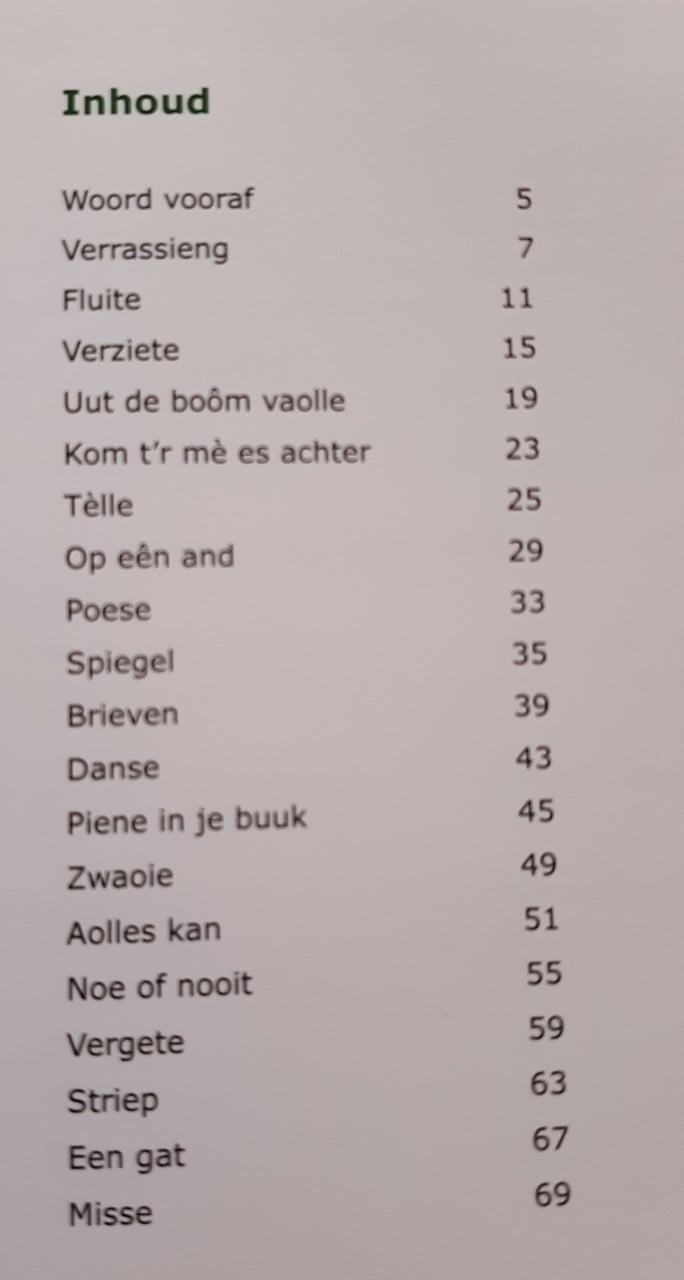 "Meschien wè" , 19 verhalen van Toon Tellegen in het Zeêuws