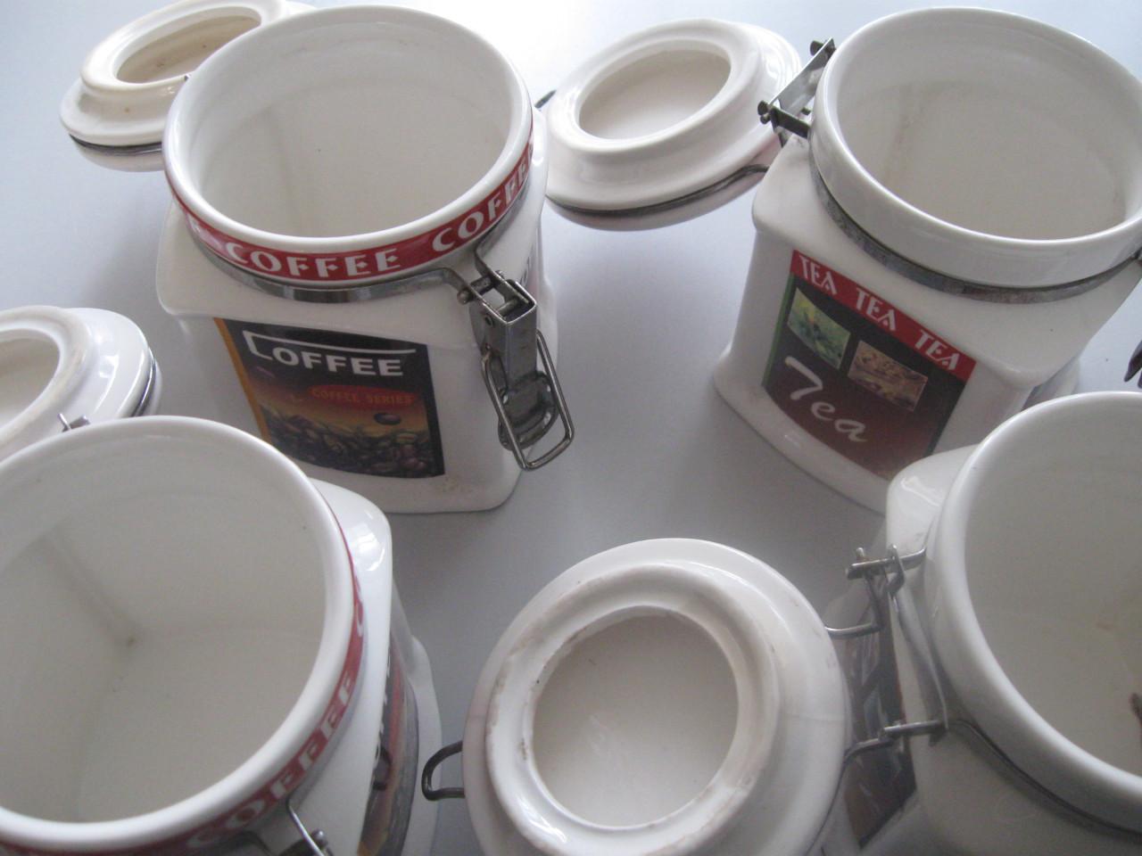 4 Aardewerk voorraadpotten