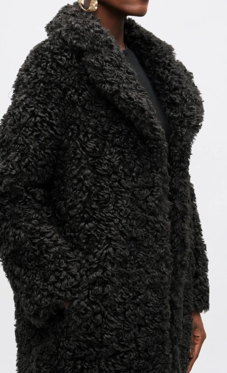 Amisu zwarte fake fur bontjas Maat M