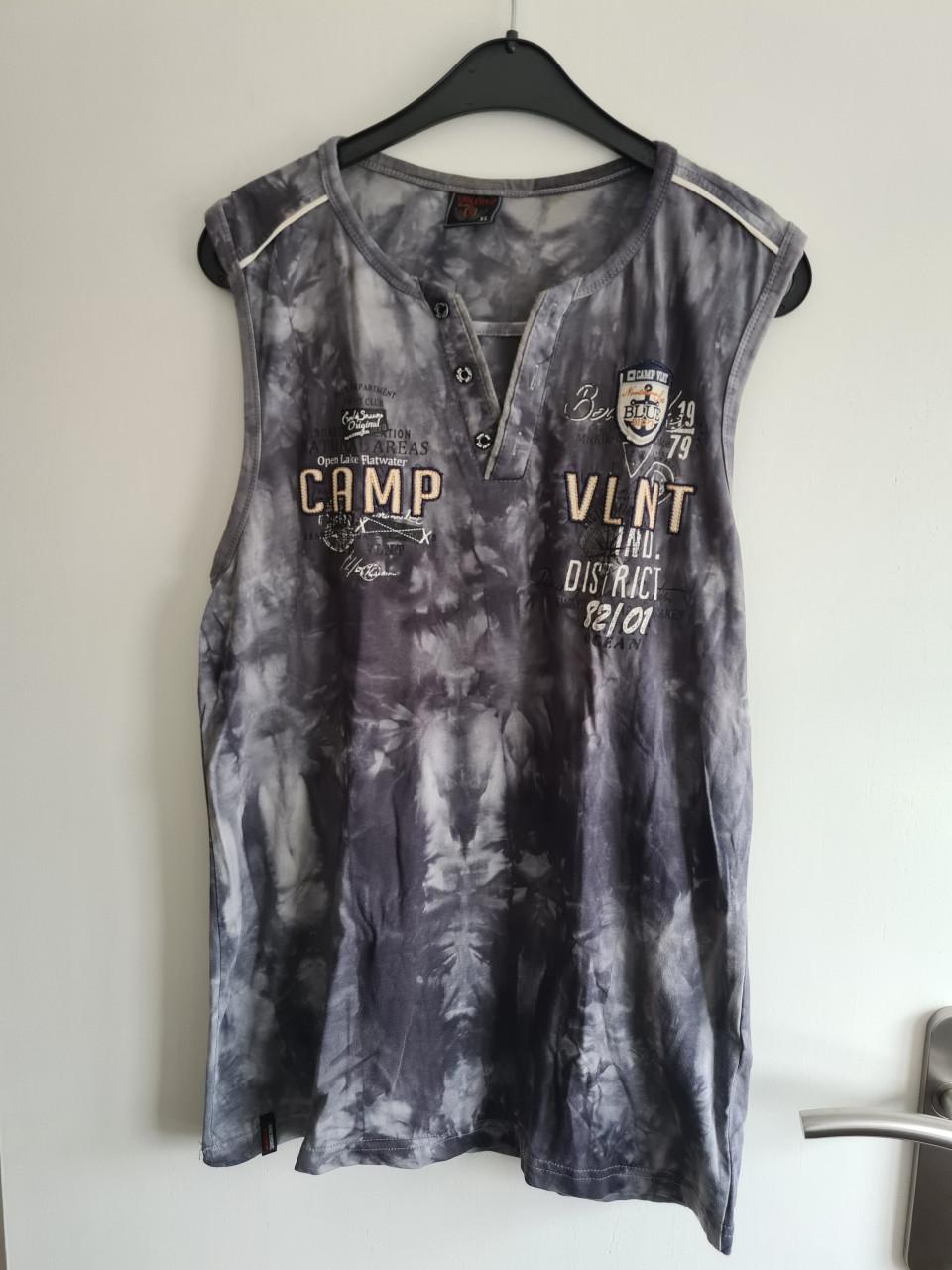 Violento tanktop met een grijze / blauwe tie-dye print Mt XL