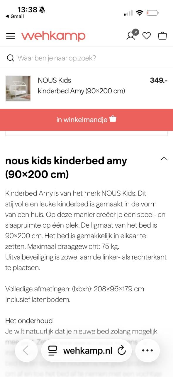 NOUS kinderbed 90x200