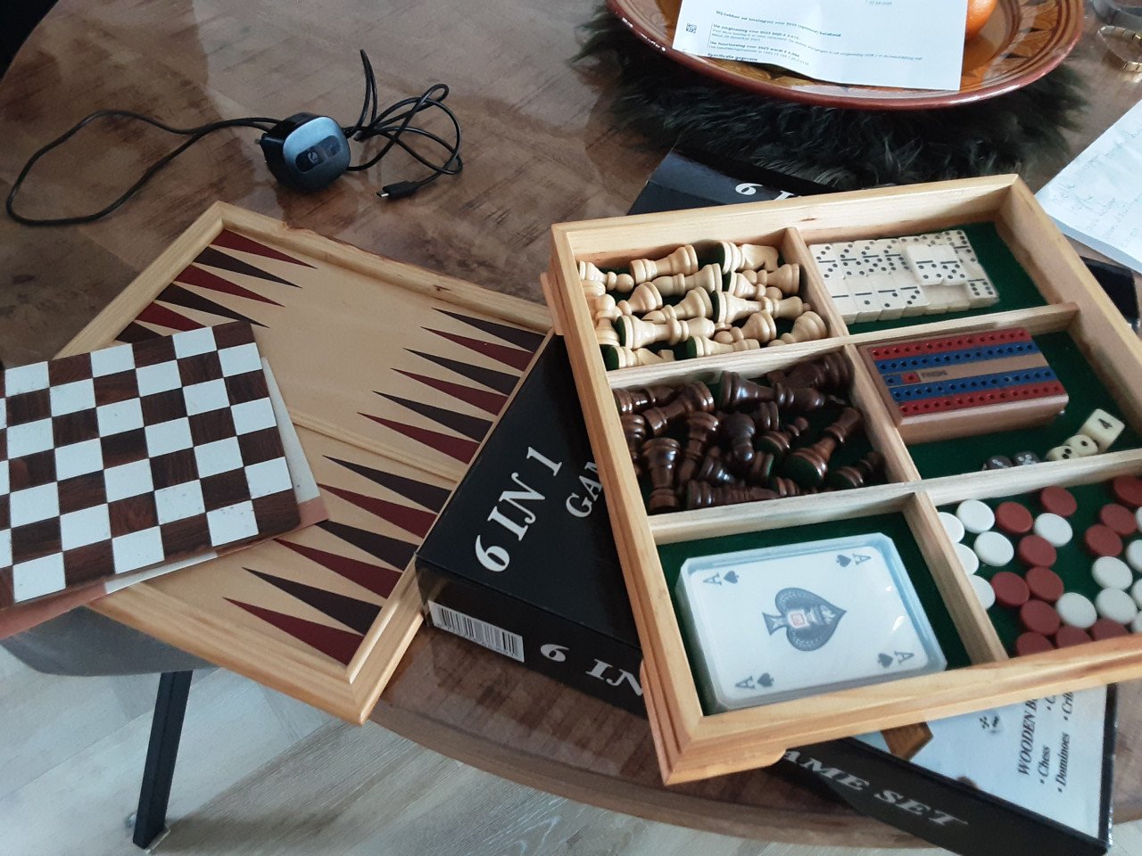 Houten spellendoos