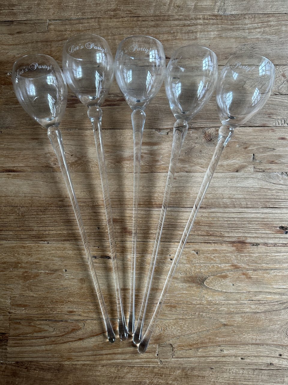 Wijnglas lange steel zonder voet Riviera Maison