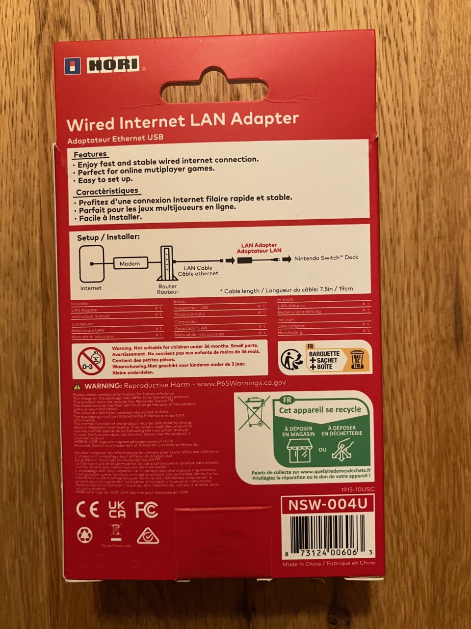 Nintendo switch lan adapter voor bekabeld internet