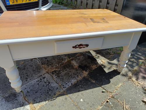 Massief grenen salintafel opknapper