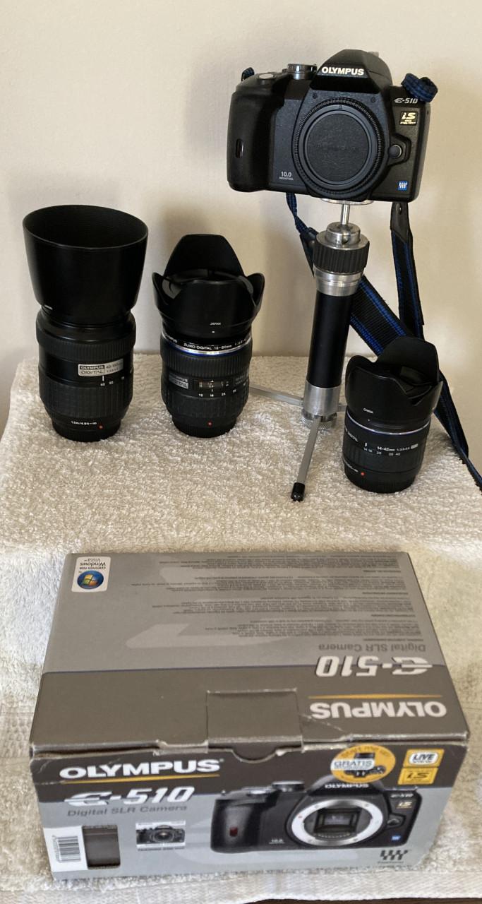 Olympus E-510 met toebehoren